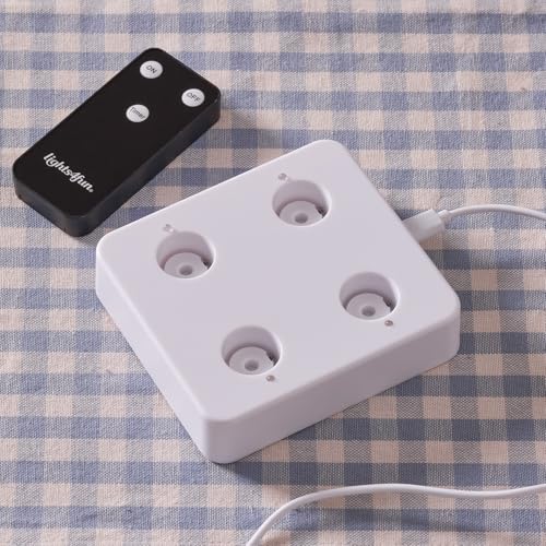 Lights4fun Set of 4 Ivory Real Wax Rechargeable USB TruGlow® Flameless LED Taper Dinner Candles with Remote Control & Timer - Image 2