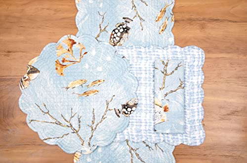 Set de 6 Servilletas Reversibles Azules 20 x 20 pulg miniatura 4