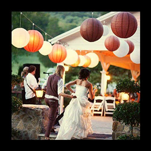 Tytroy 10" White Round Paper Lantern Home Decoration 10 Pack #TOP5