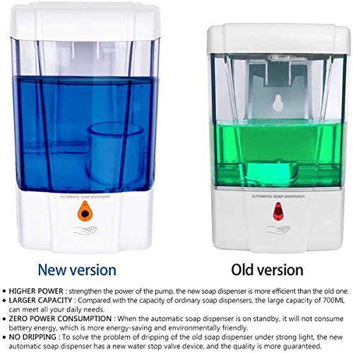 Automatic Hand Sanitizer Dispenser Touchless 700Ml Per Gel Liquid Infrared Sensor Auto Hand Soap Dispenser Wall Mount Touch Free For Home Bathroom Kitchen Office School Hospital Hotel Outdoor #TOP3