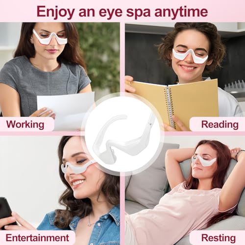 Under Eye Red Light Therapy Device, Red Light Therapy Glasses, 4 Modes Microcurrent Eye Massager for Relieve Eye Bags, Reduce Dark Circles and Puffiness - Image 8