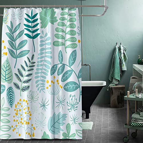 Rideau douche imprimé feuilles KnSam 150x200cm en polyester premium