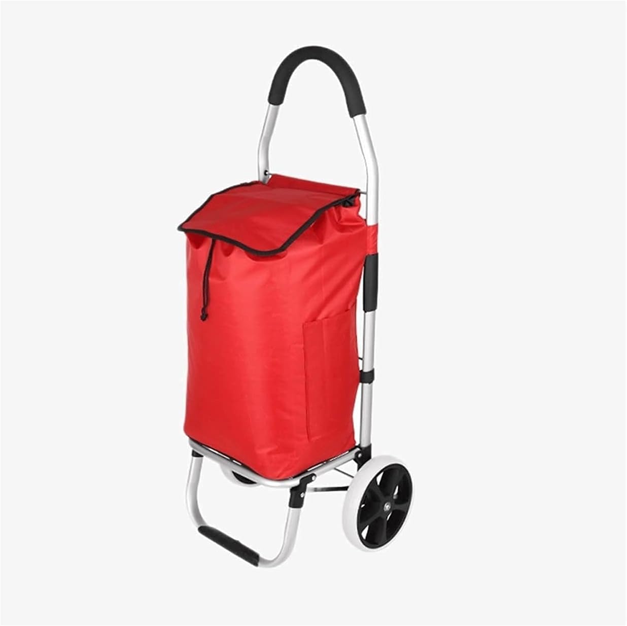 カート、ショッピングカート レッド ポータブルショッピングカート 小型ユーティリティクライミング階段カート アルミトレーラー ショッ