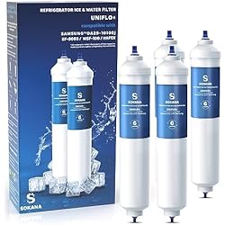 Filtro Agua Samsung Side By Side SOKANA 4x Filtro Refrigerador de Agua Sostituzione per Filtro Nevera Samsung DA29-10105J DA99-02131B HAFEX/EXP Side By Side Americano | TÜV SÜD Certificado