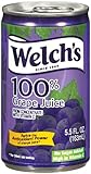 Welch's 100% Juice, Concord Grape, No Sugar Added, 5.5 Ounce On the Go Cans (Pack of 48)