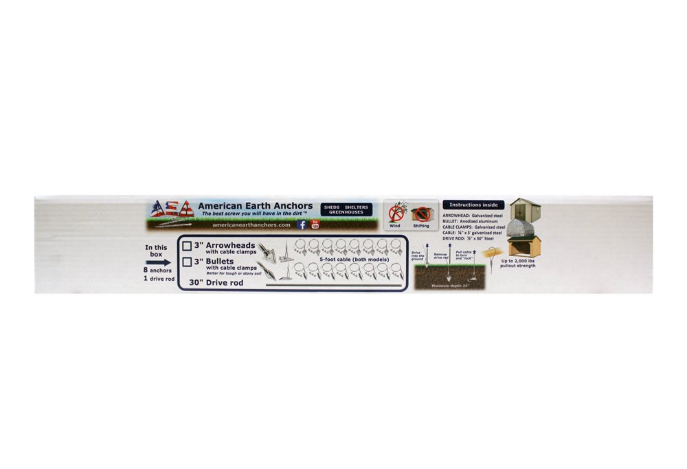 Shed Earth Anchor Kit- Steel Arrowhead