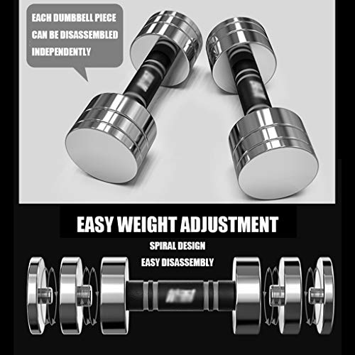 Dumbbells Gewichten Dumbbells, Verstelbare En Demonteerbare Gewichtsset Van Puur Staal, De Dames Oefenen Het… - Afbeelding 6