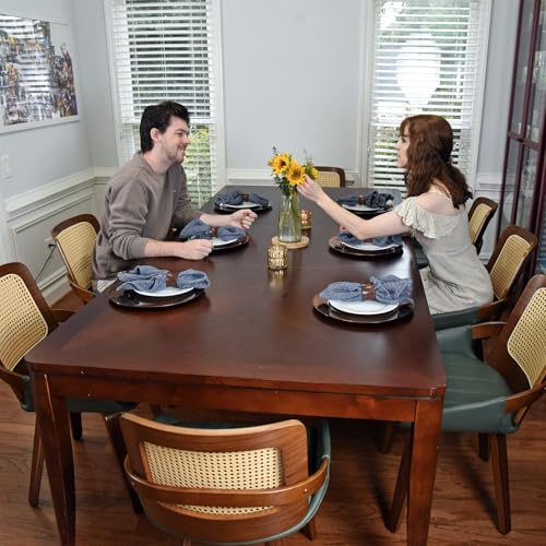 Set-of-2-Swivel-Rattan-Dining-Chairs-Walnut-Dining-Chairs-with-Bentwood-Frame-with-Ergonomic-Cane-Back-Curved-Arms-MCM-Dining-Chairs-for-KitchenConferenceRestaurantLiving-Room-Walnut-Beige Set of 2 Swivel Rattan Dining Chairs Walnut Dining Chairs with Bentwood Frame with Ergonomic Cane Back Curved Arms MCM Dining Chairs for KitchenConferenceRestaurantLiving Room Walnut Beige