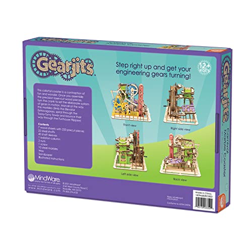 Mindware Gearjits: Carnival Marble Coaster – Wooden Puzzle Marble Run Set For Adults And Kids Ages 12 & Up #TOP1