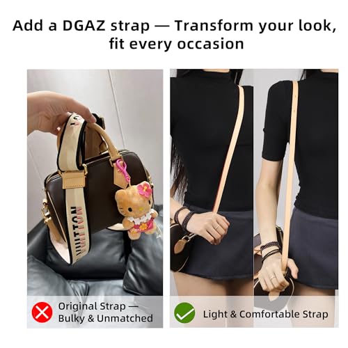 Image of DGAZ Vachetta Leather Adjustable Crossbody Strap for Speedy Bag with Gift Box, Handmade Shoulder Strap