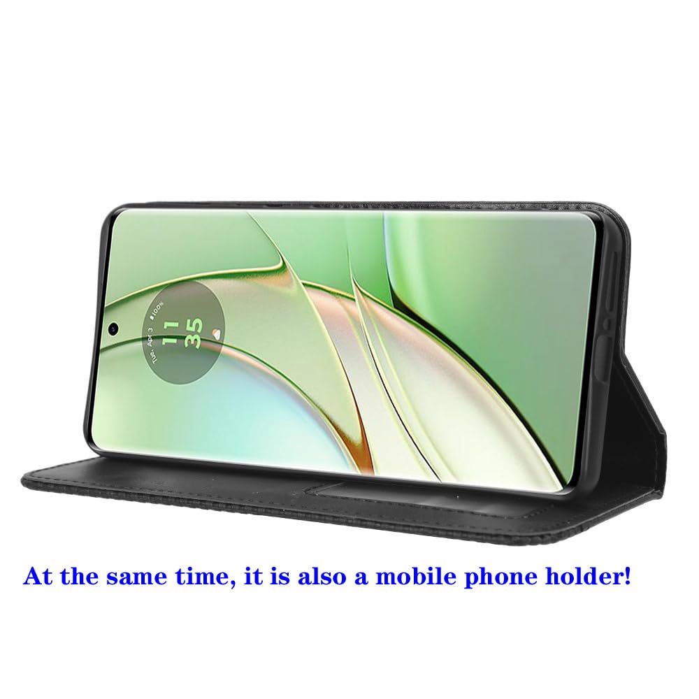 Per Motorola Moto G32 Custodia antiurto antiurto per telefono con supporto per anello (nero