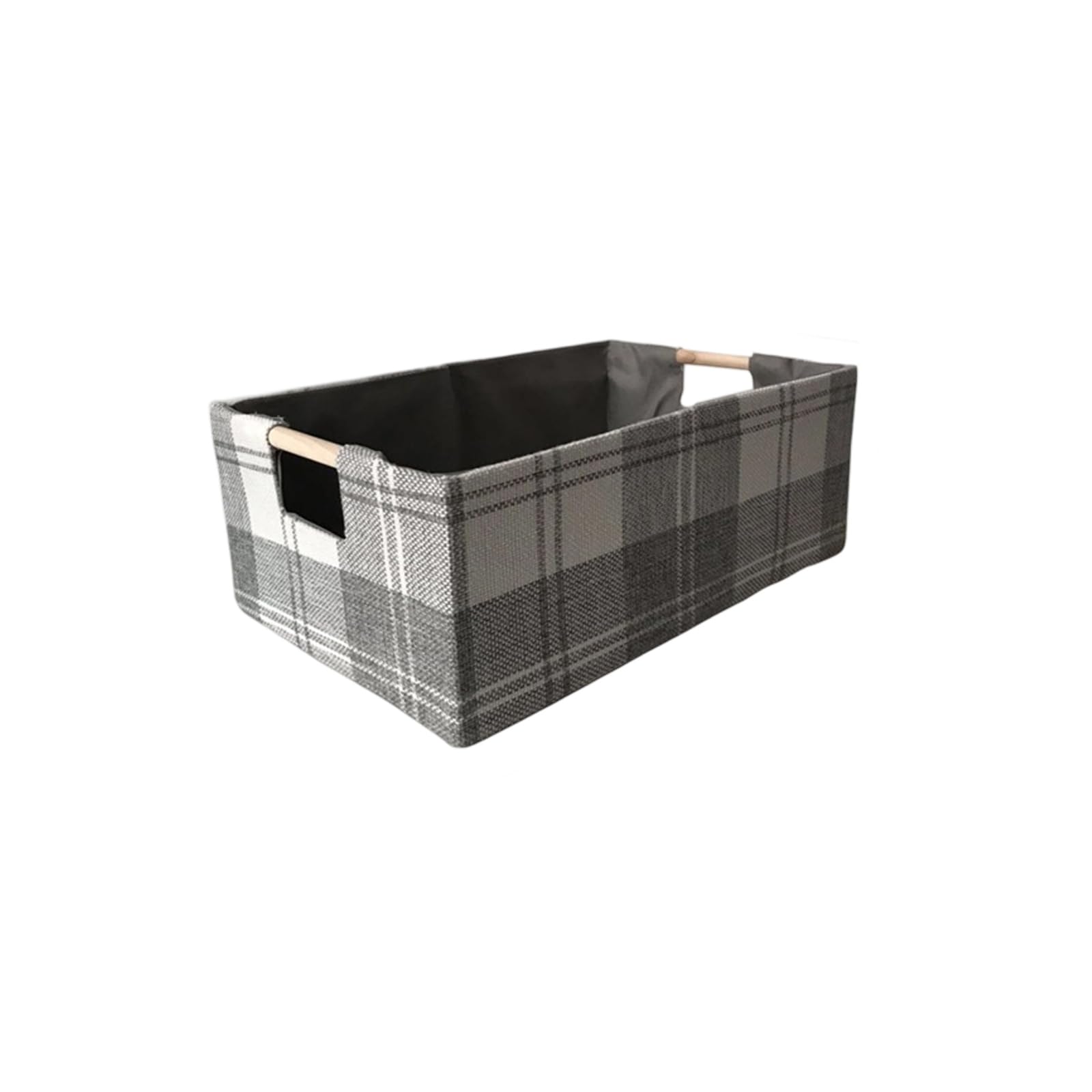 Buxuaaaa White Multipurpose Cloth Storage Basket For Home Organization With Sturdy Wooden Handles And User Friendly Design Foldable Fabric Storage Box