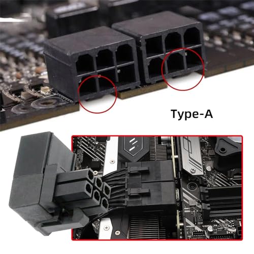 Adaptador de conector ATX 6Pin macho a hembra ángulo 90° x2 miniatura 5