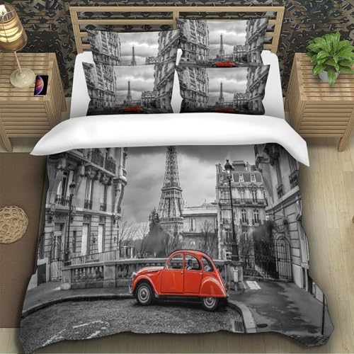 Housse de couette skyline de Paris super douce en microfibre premium - 5