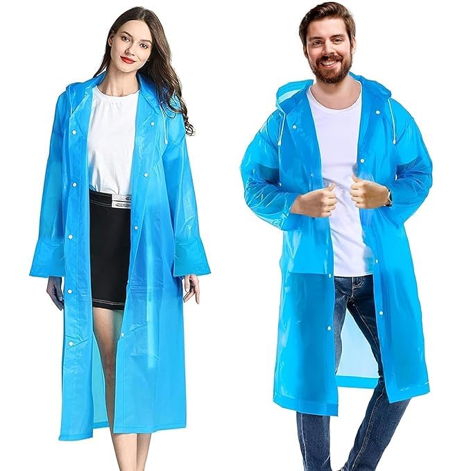 EVA Waterproof Raincoat with Hood 140 GSM for Men and Women-image-26