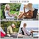 Hengrongshen Bodenstuhl Outdoor Schwarz, Strandmatte mit Rückenlehne, Strandstuhl Klappbar Leicht, Rückenlehne Strand für Camping Im Freien, Strand, Reisen, Zuhause