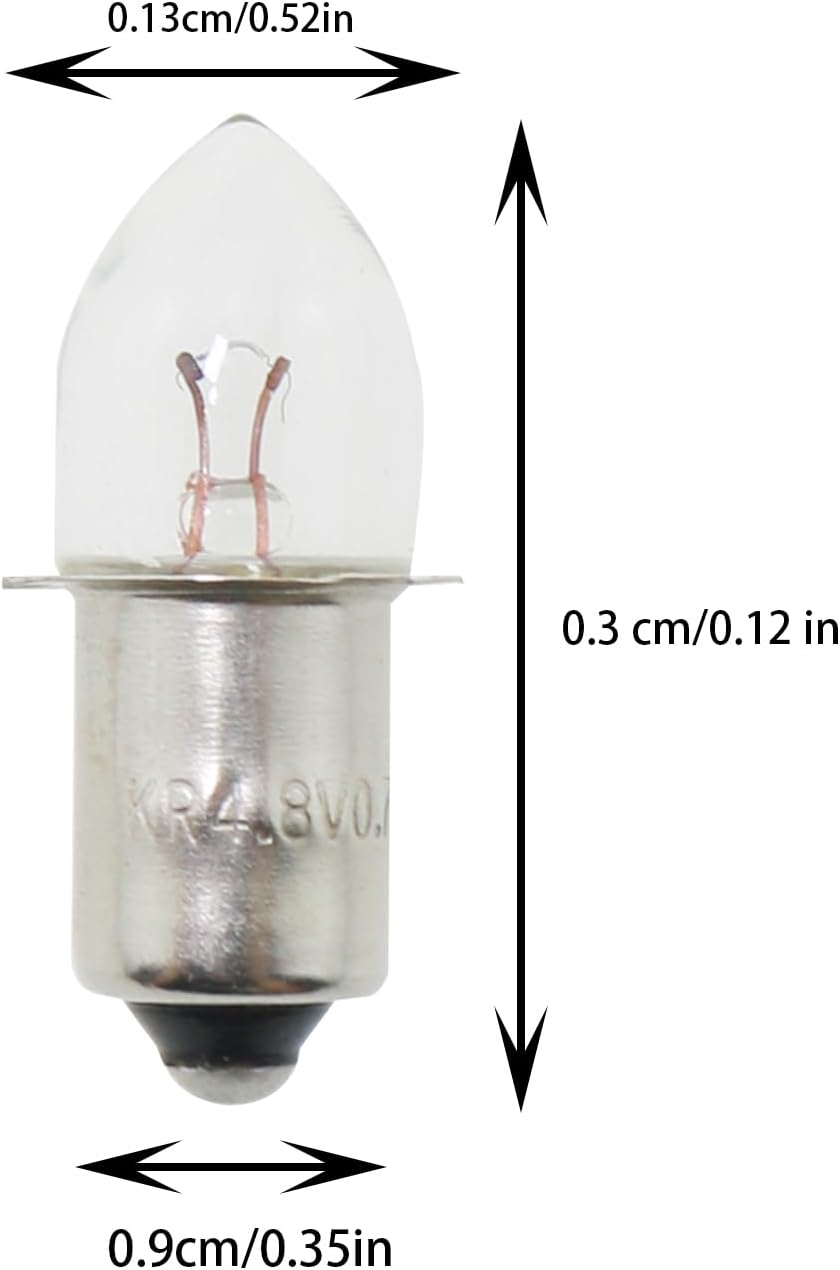 TAODAN 4PCS 4.8 Volt 0.75A Bayonet Base Krypton Replacement Bulb Flashlight Bulbs Small Light Bulb Krypton Replacement Bulb Suitable for 4D Lamp