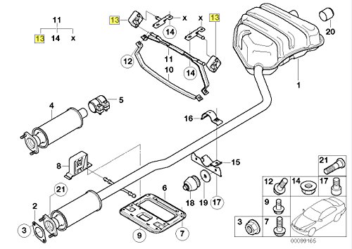 Anillo de escape MINI R50 y silentblock de suspensión original OEM 18207519253 2