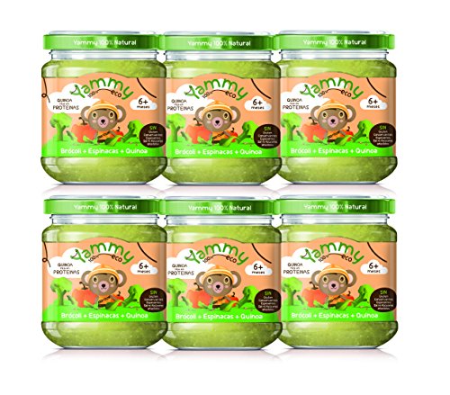 Yammy - Potito Comida Bebé Ecológico de Brócoli Espinacas Quinoa +6 meses...