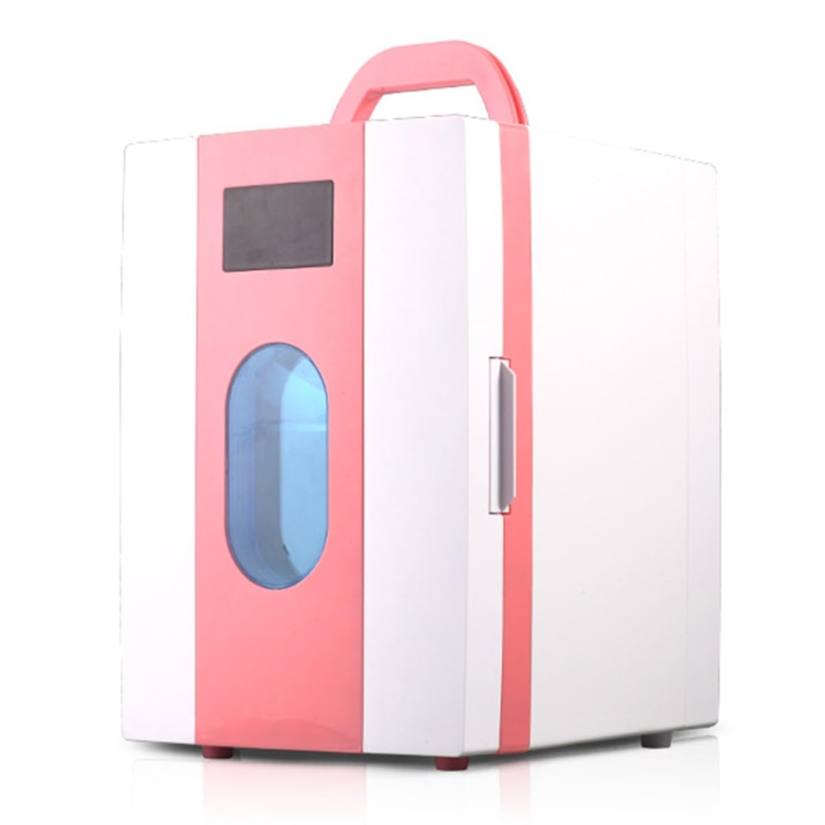 Mini Lodówka Do Pielęgnacji Skóry 10 L, Mini Przenośna Lodówka Termoelektryczna Z Wyświetlaczem Temperatury LCD Do Kosmetyków, Żywności, Biura I Samochodu(Color:/Pink,Size:220V)