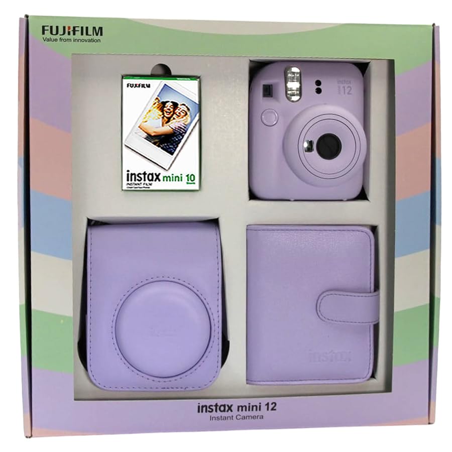 FUJIFILM instax mini 12 パープル Fujifilm İnstax Mini 12 Fotoğraf Makinesi Bundle Box (LİLA