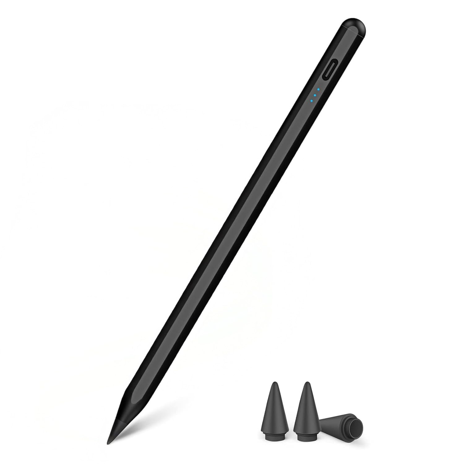 OLV Upgraded Stylus Pen, iPad Pencil,High Precision&Sensitivity, Palm Rejection, Prevents False ON/Off Touch,Power Display,Tilt Sensitivity,Magnetic Adsorption for iPad 2018,6-Month Warranty (Black)