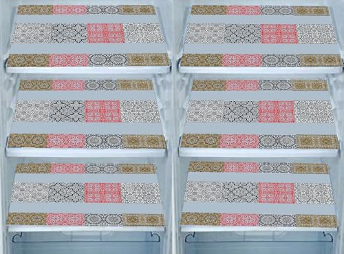 Image of DakshyaIndustries Pack of 6 PVC Printed Fridge Mat /Refrigerator Mat (Brown)