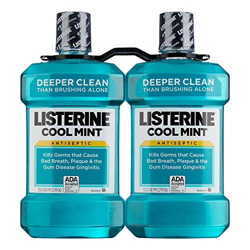 PACK OF 2 - Listerine Antiseptic Mouthwash, Cool Mint, 1.5 L