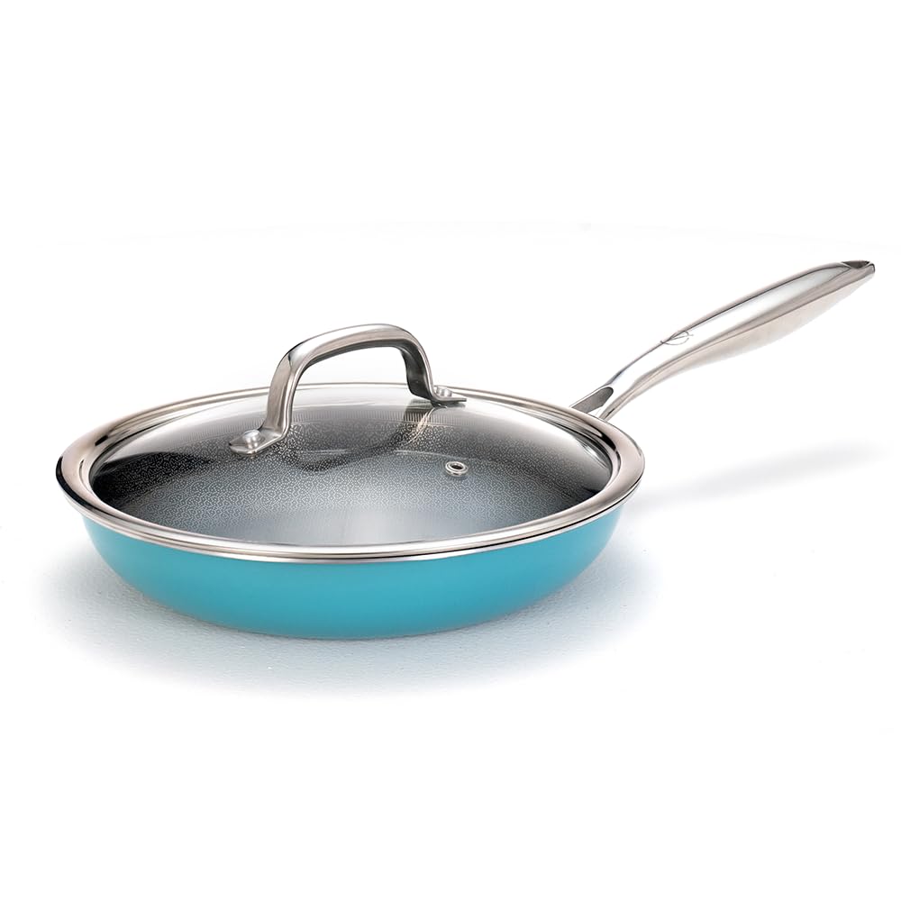 ARTTDINOX Vida Stainless Steel Triply Frypan with Glass Lid | 24 cm | 1.8 LTR | Etched nonstick PTFE | Rivetless Handle | Gas & Induction Base | 7 Yrs Warranty | Jindal Stainless