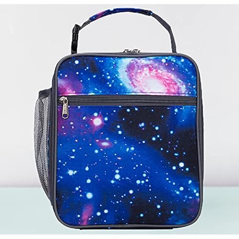 Lunch Bag for Kids, Portable Carrying Lunch Cooler Bag with Bottle Holder, Insulated Lunch Bag for Boys Girls Women Men to School Office & Outdoor Picnic(Galaxy) Cover