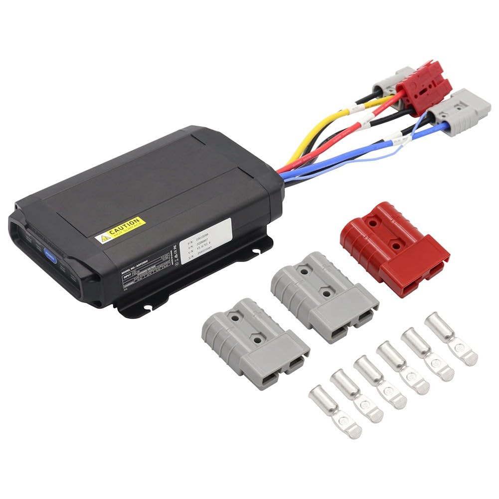DC-DC-Ladegerät 25A mit MPPT Solar für Wohnmobil Auto Boot, Dual Eingang 12V/24V Batterie Ladekonverter, Aluminium Gehäuse IP54 für Camper SUV Nutzfahrzeuge und Anhänger