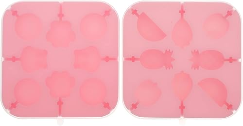 Miniatura 1 de Hemoton 2 moldes de silicona para patas de gato y frutas para chocolate, caramelos, gelatina, golosinas, moldes de hielo de silicona con pata de