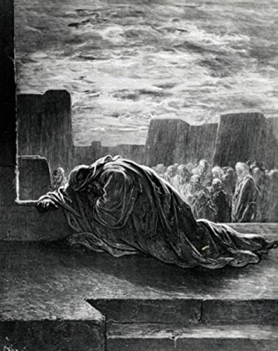 Amazon.com: Ezra Praying Gustave Dore (1832-1883 French) engraving