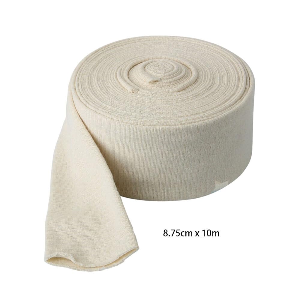 BEALIFE Herramientas esenciales para deportes en el hogar, vendajes elásticos para cualquier ocasión, rollo de vendaje elástico Tubular de algodón, elástico, ;8.75 cm x 10 m