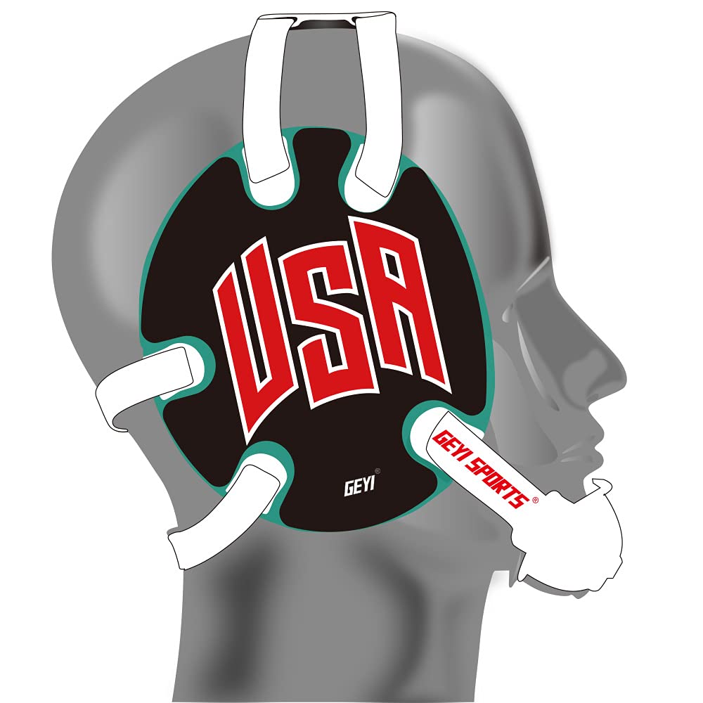 Geyi Wrestling earguard USA Flag Stickers (Teal)