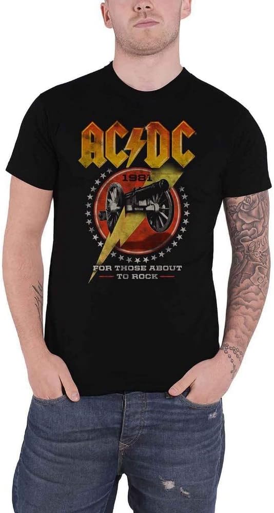 Amazon.com: AC/DC 'for Those About to Rock 81' (Black) T-Shirt Amazon.com: AC/DC 'for Those About to Rock 81' (Black) T-Shirt