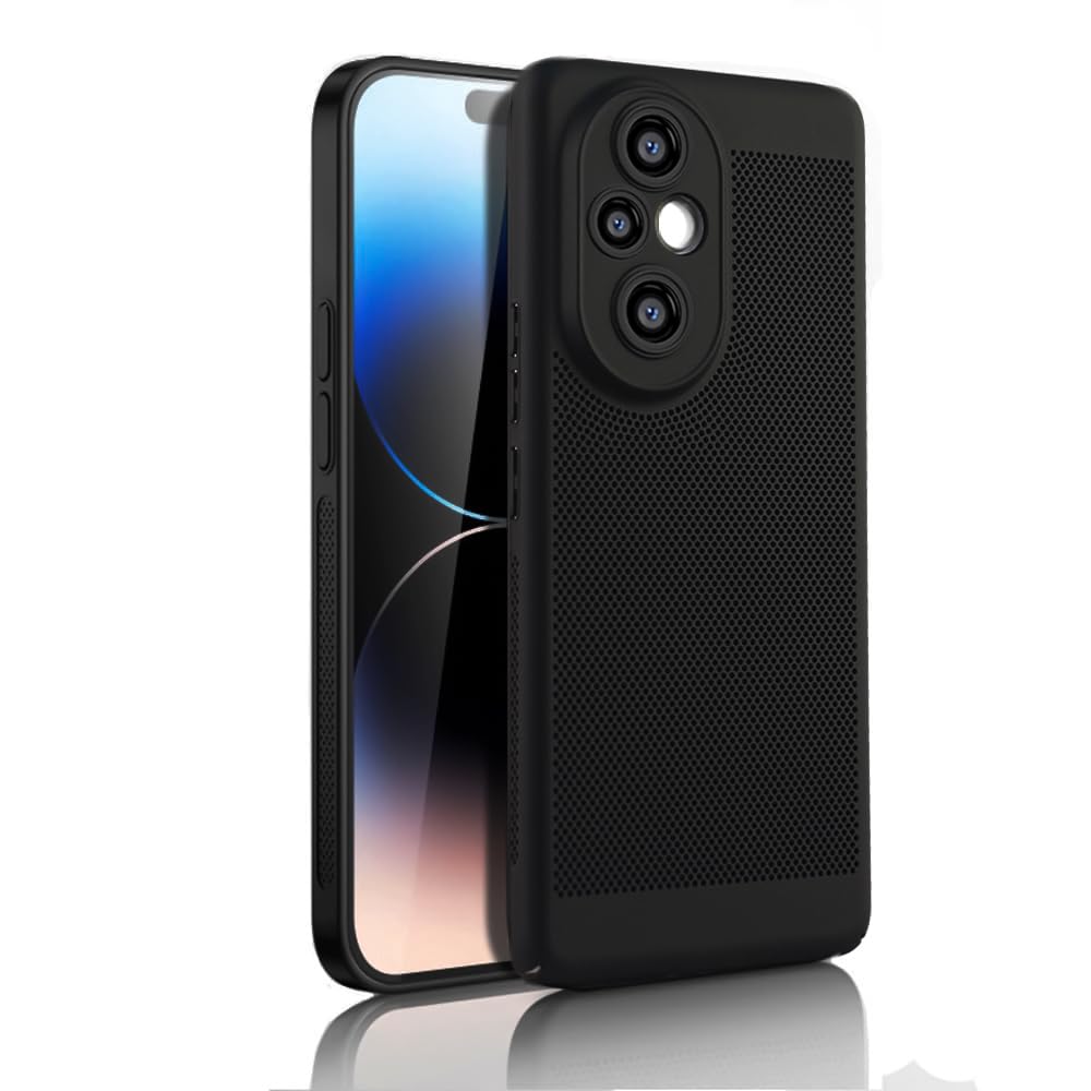 Dl3 Mobilak Case For Honor 200 Pro 5G Heat Dissipation Case with Built-in Camera Lens Protector Slim Fit Breathable Cooling Anti-Fingerprint Hard PC Back Shockproof Cover
