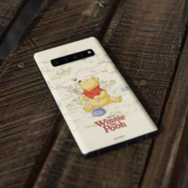 Skinit Decal Phone Skin Compatible with Galaxy S10 Plus - Officially Licensed Disney Winnie The Pooh Hundred Acre Wood Design