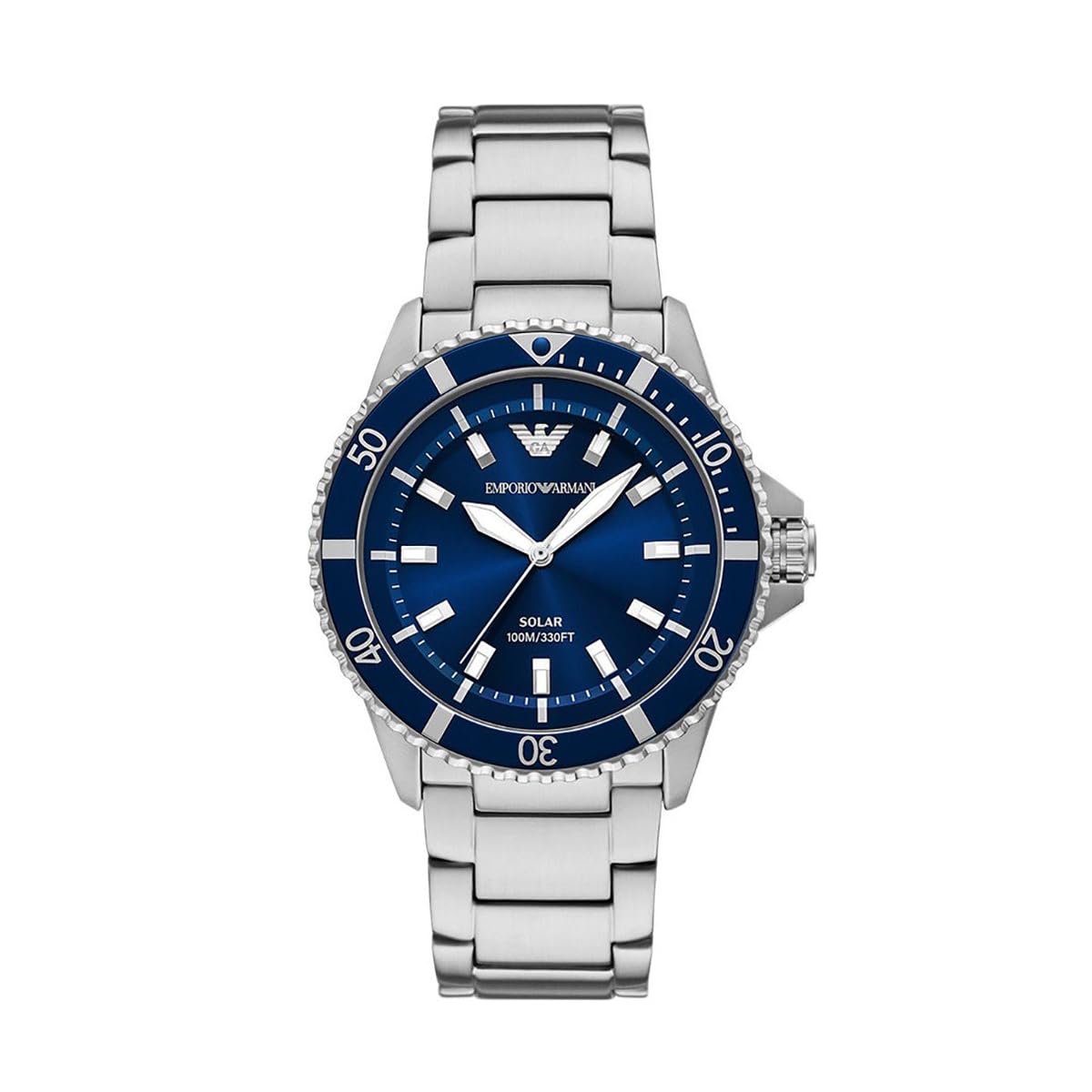 Emporio Armani Herren 42MM Silberfarbene Edelstahluhr, AR11697