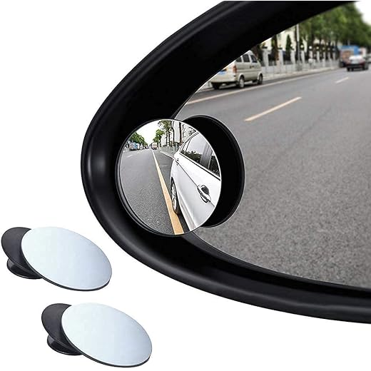 HD Glass Frameless Round Convex Mirror Pack of 2 (2)