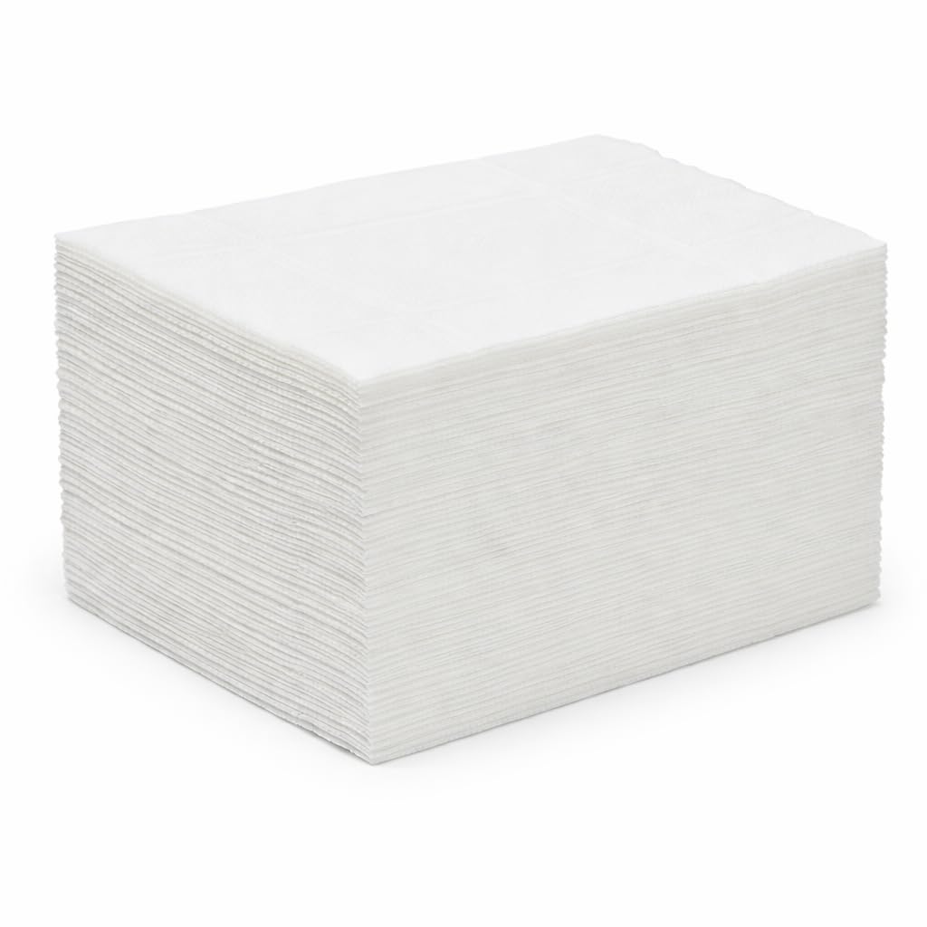 Commerline Serwetki papierowe – 4000 sztuk, 21 x 16 cm, 2-warstwowe, miękkie i chłonne serwetki jednorazowe ze składaną w kształcie litery V, idealne do dozowników serwetek, restauracji, gastronomii i