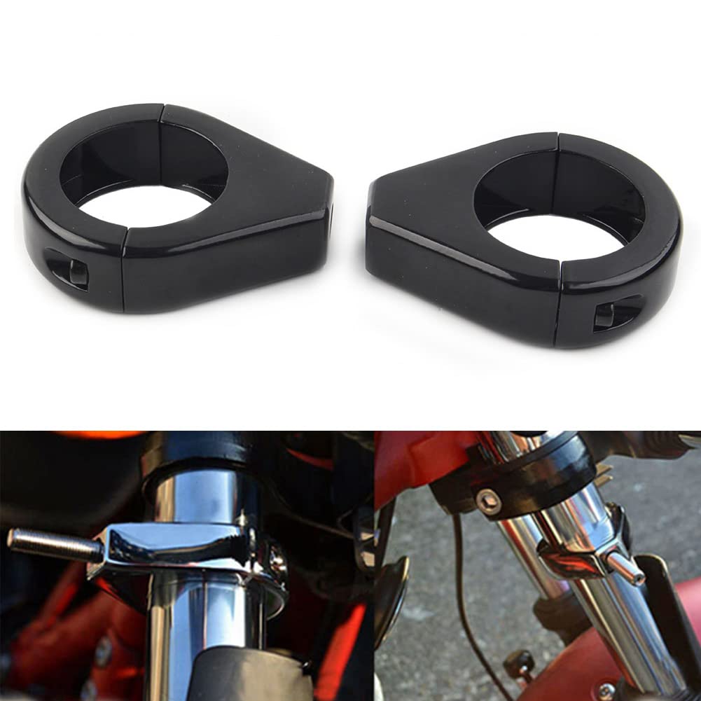 CNxinn10 Motor 41mm Fork Clamp Turn Signal Clamps for Harley for Softail Mount Bracket Fork, Black