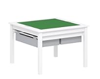 2 in 1 Kids Construction Play Table with Storage Drawers and Built in Plate &lpar;White&rpar;