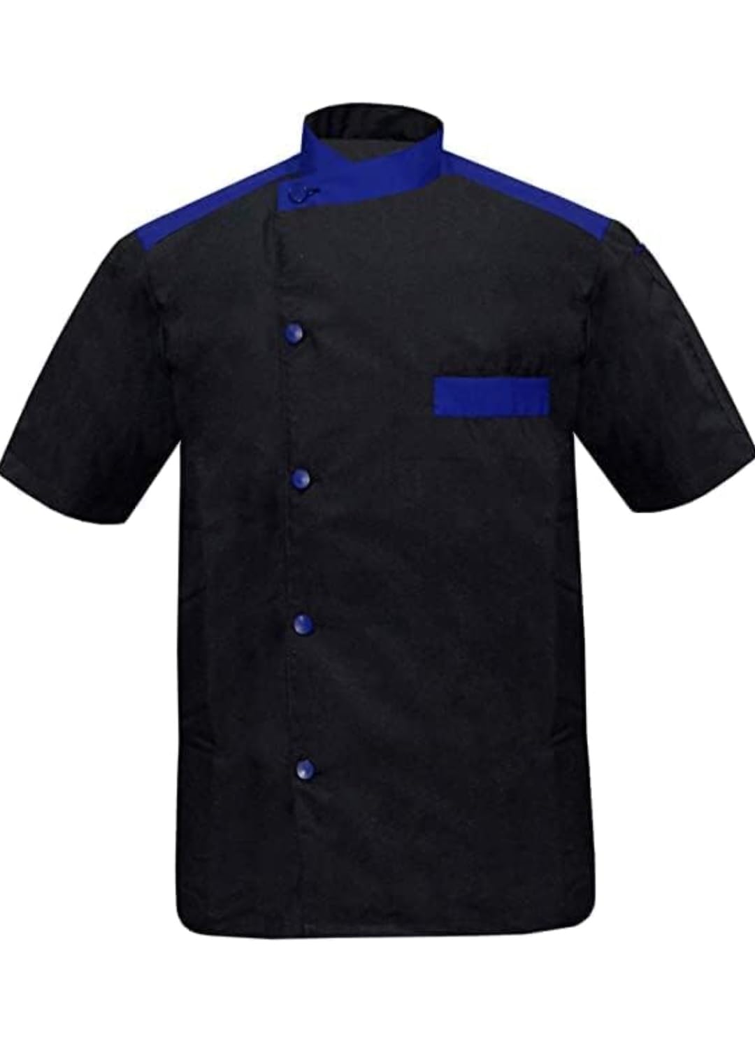 unisim Half Sleeve Balck Chef Coat Apron With Colored Shoulder and Colored Neck-picture-30