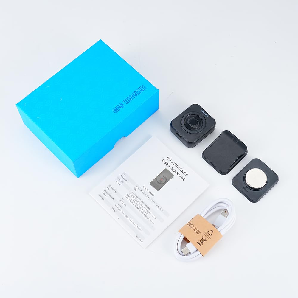 Mini Localizzatore GPS, Micro GPS 4G con APP senza Abbonamento, Custodia Magnetica e Clip Back, Microchip Tracker GPS con Allarme SOS per Bambini Anziani Valigia