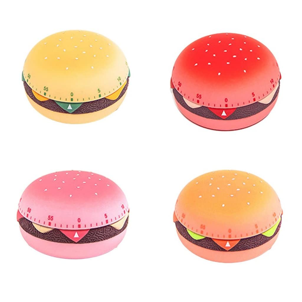 minutnik, Kitchen Cooking Timer Burger Shape 60 Minutes Mechanical Management Tool(3 pack)