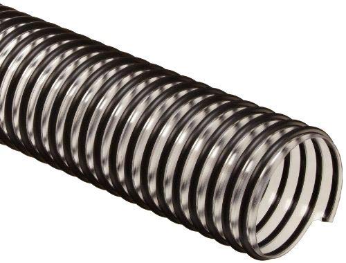 Free Shipping Offer Flexaust Flex-Tube PV-7x12 Plastic 7" Medium Weight Co-Extruded PVC Hose, 12' Length, Clear and Black