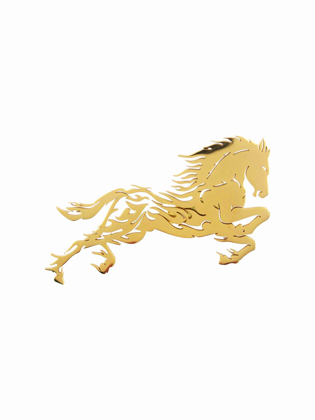 peluche Horsepower Golden Stainless Steel Brooch For Men-picture-2