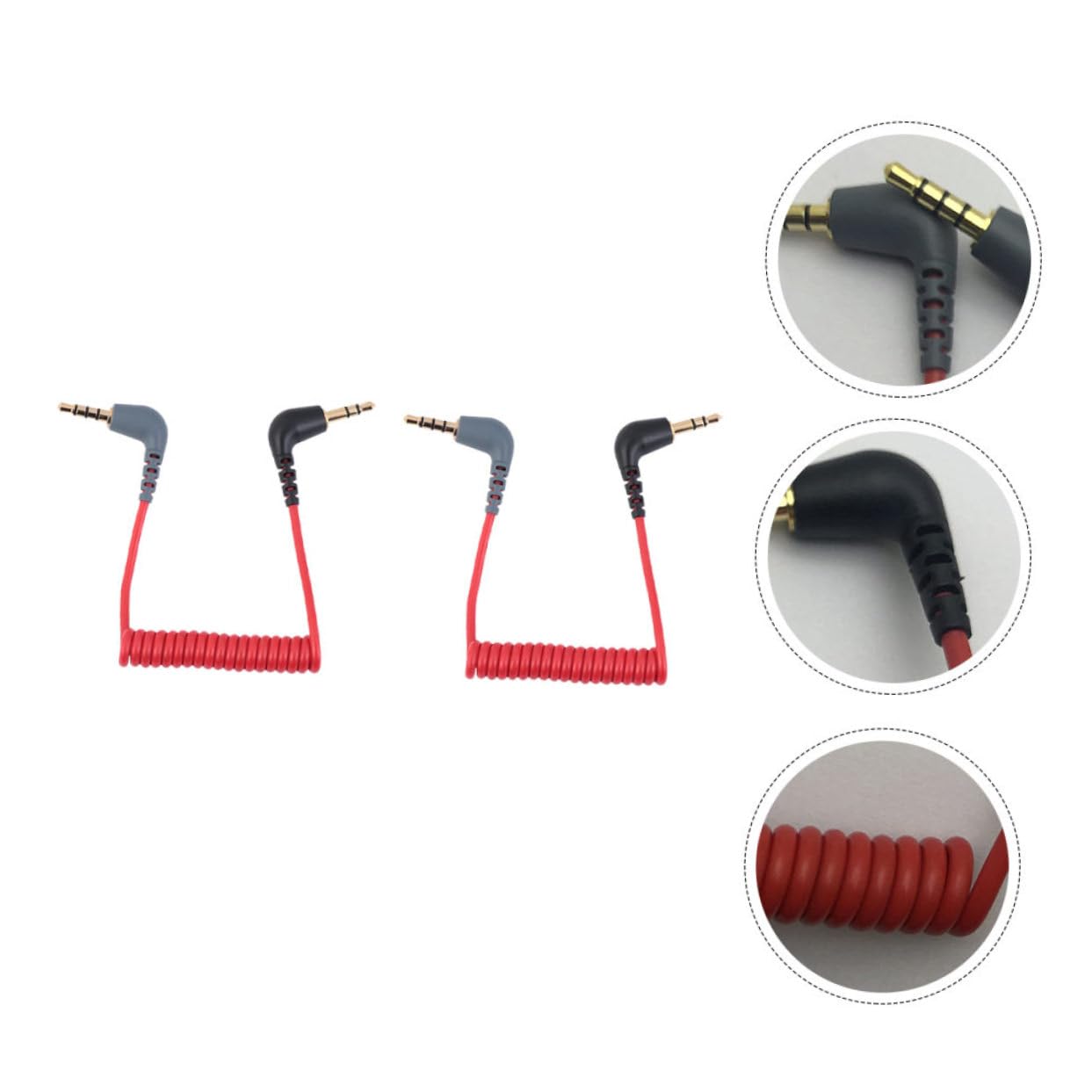 UKCOCO 6stücke Audioadapterkabel Rotes Audio-verbindungskabel Für Außenmikrofone Verlustfreier Langlebig Lang