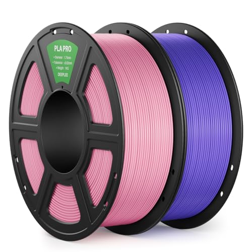 Image of PLA PRO Filament 1.75mm, Stronger Toughness 3D Printer Filament 2KG, PLA Filament Dimensional Accuracy + /- 0.02 mm, Neatly Wound, Fits Most FDM 3D Printer, Pink and Purple